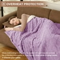 thumbnail image 6 of Heated Throw Blanket - Thick Tufted Sherpa Electric Blanket with 10 Heating Levels & Timer - Fast Heating, 62""×84"", Purple for Cozy Warmth, 6 of 8