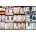 thumbnail image 2 of Marshall, Laura 18x13 Gold Ornate Wood Framed with Double Matting Museum Art Print Titled - Porto Houses, 2 of 4