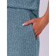 thumbnail image 5 of Conjunto de Lounge para Mujeres INSPIRE CHIC, Conjunto de Pijamas de Punto Sólido, Manga Corta, Pantalones Largos, Talla L Azul, 5 of 6