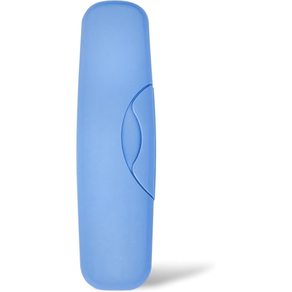 RADIUS Toothbrush Travel Case for Big Brush/Original/ Scuba Brushes, BPA-Free Recycled Plastic, 6.88H - 1.5W - 2L in - Light Blue