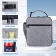 thumbnail image 3 of GFDYREE Lunch Box for Men Women Adults, Insulated Small Lunch Bag for Work Office Travel - Reusable Portable Handbag Lunchbox, Reusable Portable Soft Lunchbox for Men Women Adult, Grey, 3 of 7