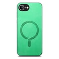 thumbnail image 5 of for iPhone 16e Magnetic Case, Luxury PU Leather Skin-Feel Back Protective Phone Cover Compatible with Mag-Safe Support Car Mount Holder for iPhone 16e, Green, 5 of 8