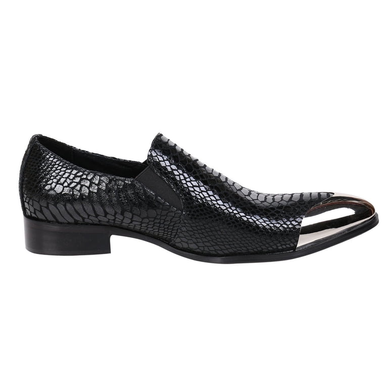 Santimon Men Genuine Leather Oxford Dress Shoes, Printed  display picture 3