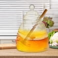 thumbnail image 3 of Recipiente de vidrio para miel con y tapa, contenedor de tarro multifuncional transparente, dispensador para encurtidos, bebidas de , GRANDE 500ml, 3 of 9