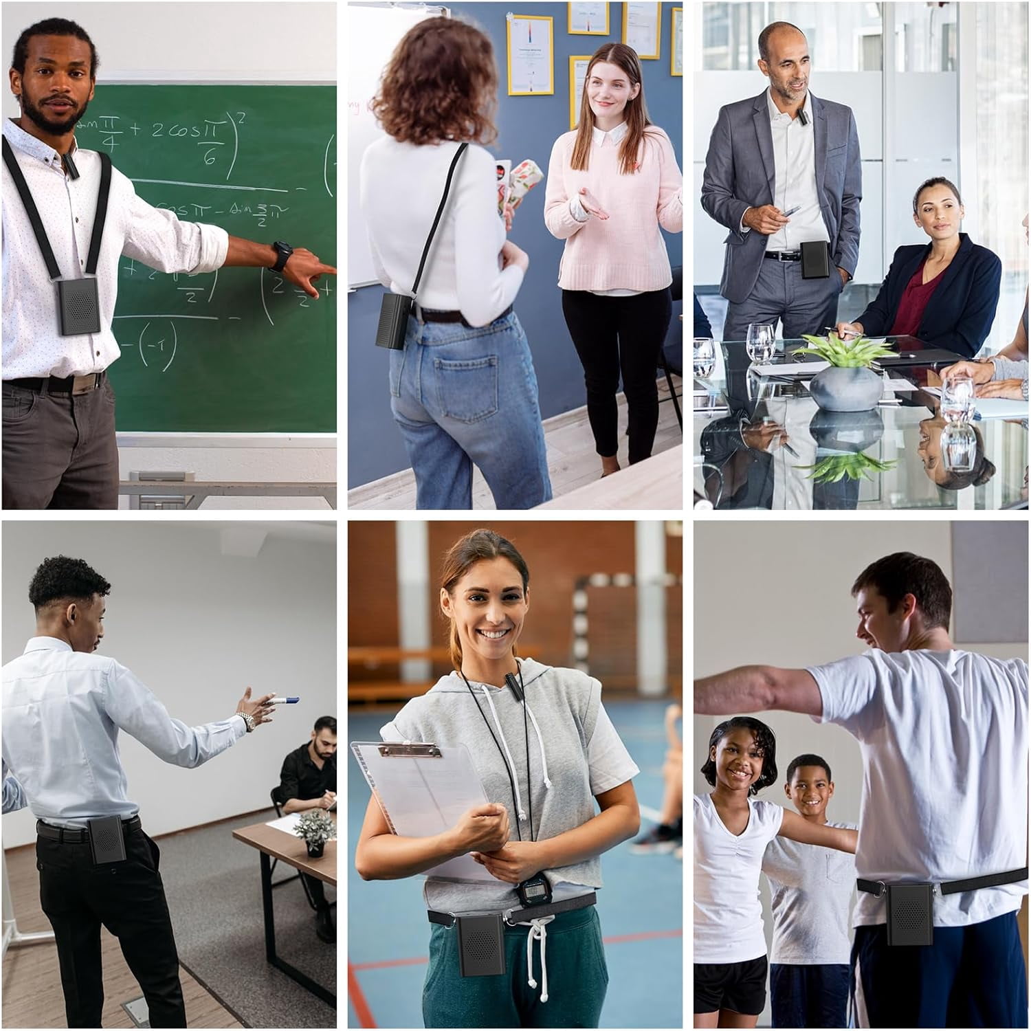 Wireless Voice Amplifier with Wireless Lavalier Lapel Microphone, PA System, Portable Speaker and Cordless Omnidirectional Condenser Recording Mic for Teacher, Streaming,Classroom,Speech, Meeting.