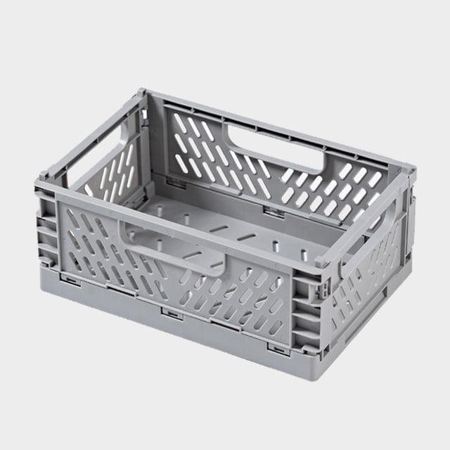 Cesta de almacenamiento de plástico plegable creativa, cesta multifuncional para aperitivos de escritorio, caja de almacenamiento para la cocina, el refrigerador y la sala de estar