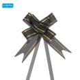 thumbnail image 3 of Unique Bargains 8' Pull Bows Gift Wrapping Pull Bow Gold Thread Style Baskets Present Bows Knot Ribbon Black 100 Pcs, 3 of 6