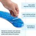 thumbnail image 3 of Morvat Washable Adhesive Gel Toilet Seat Cover, Universal, Blue, 3 of 7
