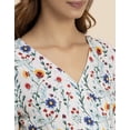thumbnail image 5 of Moomaya Elegant V-Neck Peplum Top, Wrap Style Women Summer Top, 5 of 8