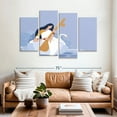 thumbnail image 2 of Elephant Stock Saraswati And Swan Wall Art - Horizontal Multi Panel Canvas - Living Room Wall Decor - Religion And Spirituality Multi Panel - Blue And White Decor - 68" x 42", 2 of 8
