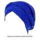 thumbnail image 3 of Minnieouse Turbante transpirable colores surtidos poliéster elástico cabeza bufanda envuelve el pelo capó estilo musulmán accesorios para el cabello Sombreros azul zafiro Estándar Minnieouse AP008796-09B, 3 of 6