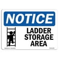 thumbnail image 1 of SignMission OS-NS-A-1824-L-13945 Panneau de Signalisation OSHA 18 x 24 Po - Zone de Rangement des Échelles, 1 of 1