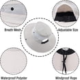 thumbnail image 4 of Womens Summer Sun Hat Beach Hats Wide Brim Outdoor UV Protection Hat Foldable Ponytail Bucket Cap, 4 of 7