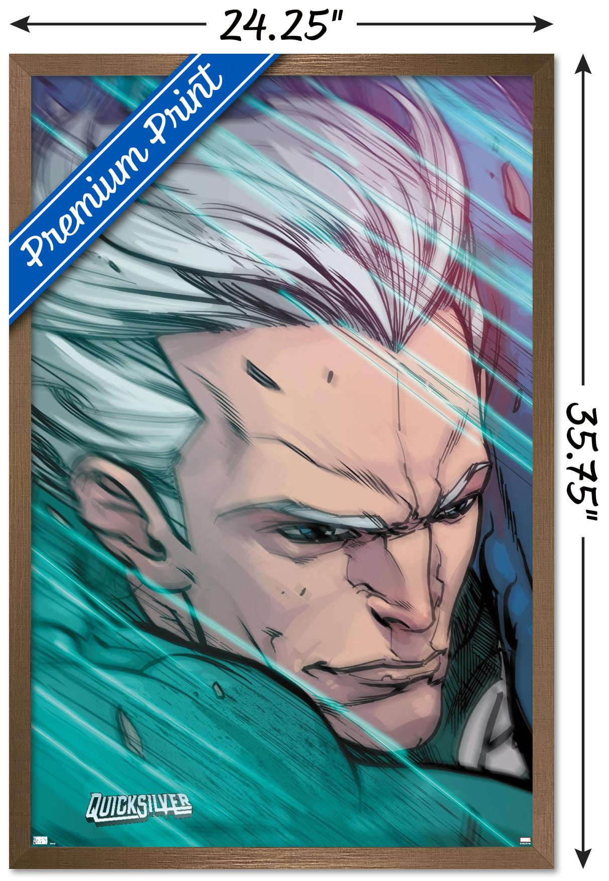 Marvel Comics - Quicksilver - Ultimate Comics Ultimates #29 Wall Poster, 22.375" x 34", Framed