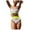 Yellow, variant on QLEICOM Womens Swimsuits Tummy Control Plus Size Swimsuit Coverup Bandeau Bandage Bikini Set Push-Up Brazilian Swimwear Beachwear Swimsuit Black L