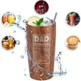 thumbnail image 6 of 20oz Patriotic Daddy Tumbler Vacuum Insulated The Man, The Myth, The Legend Best Dad Gift Wood Design Father's Day & Birthday, 6 of 6
