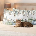 thumbnail image 3 of Green Blue Pumpkin Fall Outdoor Waterproof Pillow Covers, Thanksgiving Eucalyptus Leaves Weeping Decorative Rectangle Throw Pillowcase Sofa Cushion Sham for Patio/Couch/Chair, 20"x12" 2 Pack, 3 of 8