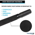 thumbnail image 4 of 2:1 Fabric Heat Shrink Tubing 1-3/16" Inside Diameter - 100' Long - Black, 4 of 5