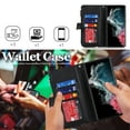 thumbnail image 5 of SaniMore Samsung Galaxy S23 Ultra 6.8" 2023 Case with Wrist Strap 2 in 1 Zipper Wallet [Card Slots] Premium PU Leather Skin [Retro Durable] Shockproof Anti-scratch Kickstand Business Cover, Black, 5 of 6