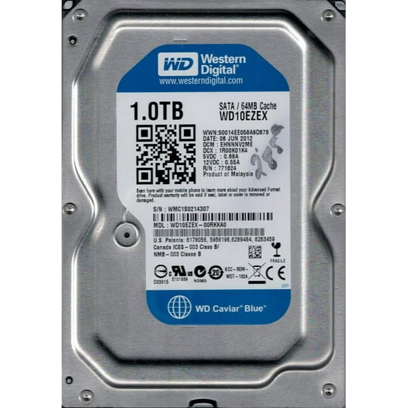 Western Digital WD10EZEX-00RKKA0 DCM: EHNNNV2ME 1TB