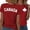 Red, variant on Womens Tee Tops Canada Day Letter Print Soft Cozy Loose Fit Crewneck Short Sleeve Summer Casual Streetwear Chic Tee Tops