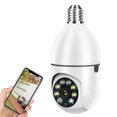 thumbnail image 3 of Muyoka C谩mara con bombilla E27 C谩mara de seguridad HD 1080P con alarma de detecci贸n de movimiento y versi贸n nocturna de 2MP C谩mara inal谩mbrica de monitoreo del hogar WiFi de 2.4Ghz con control de apl, 3 of 7