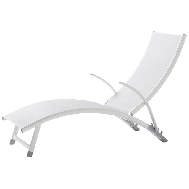 Alfresco Home Chaise Longue de Patio Réglable pour le Bord de la Piscine (Ensemble de 2)