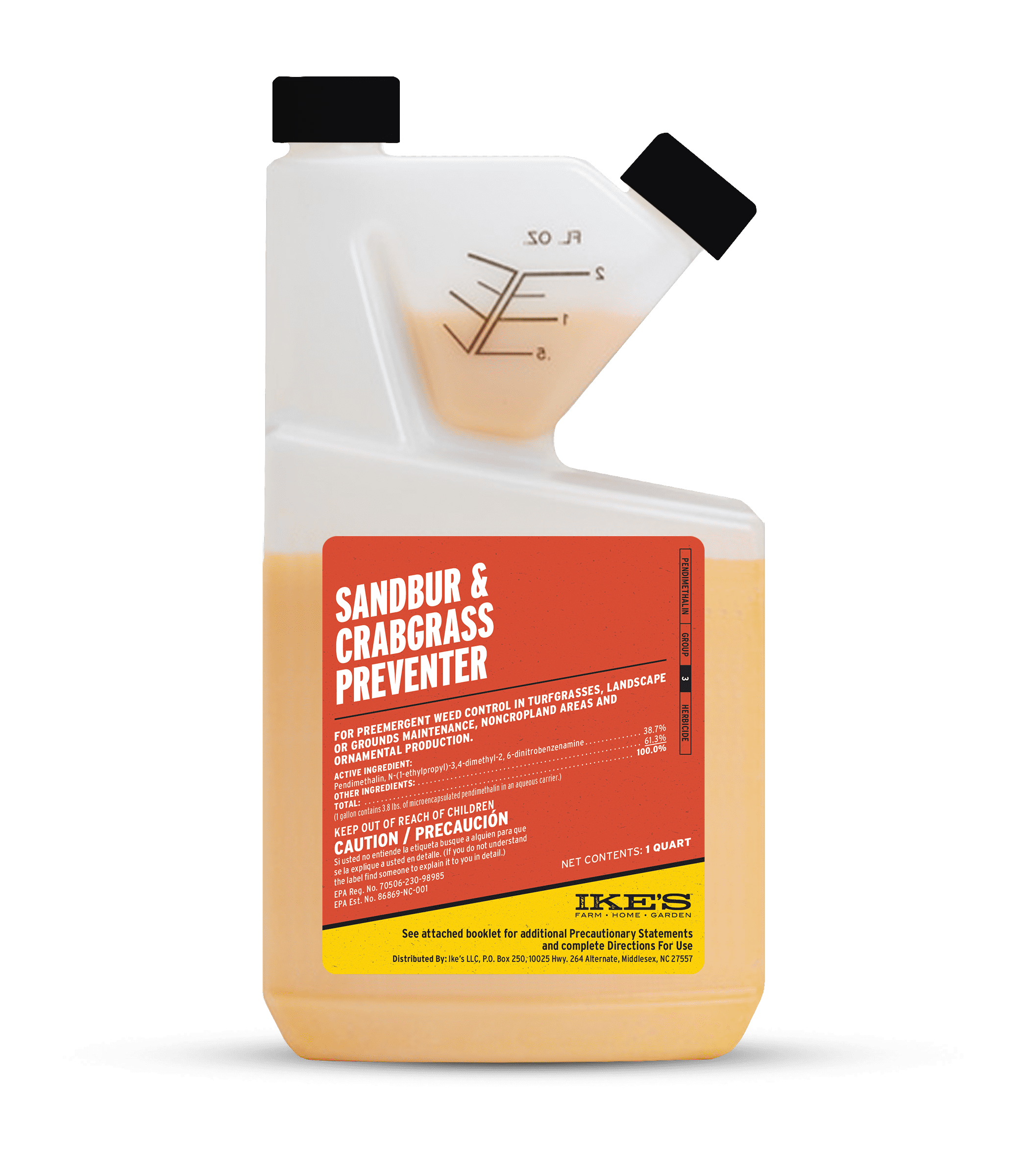 IKE'S Farm 32 Fluid Ounce, Sandbur and Crabgrass Preventer, Lawn Weed Preventer