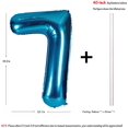 thumbnail image 2 of 40 Inch Blue Numbers 0-9 Birthday Party Decorations Helium Foil Mylar Number Balloon Digital 7, 2 of 4