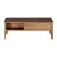 thumbnail image 3 of Mid Century Modern Style Wooden Coffee Table with One Drawer, Brown- Saltoro Sherpi, 3 of 6