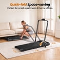 thumbnail image 3 of Yagud Walking Pad Treadmill with Handle Bar & 4% Incline, Foldable Portable Treadmill for Running, Small Under Desk Treadmill for Home, Black, 3 of 15