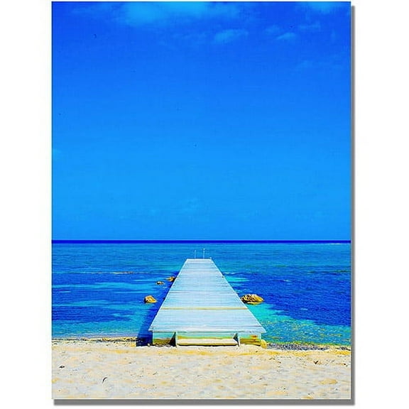 Trademark Art "Beach-Pier" Canvas Wall Art by Preston