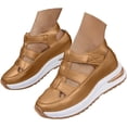 thumbnail image 1 of Bootara Women'S Plus Size Hollow-Out Casual Sandals, Closed Toe Platform Sandals Height-Boosting Thick Sole, 1 of 12