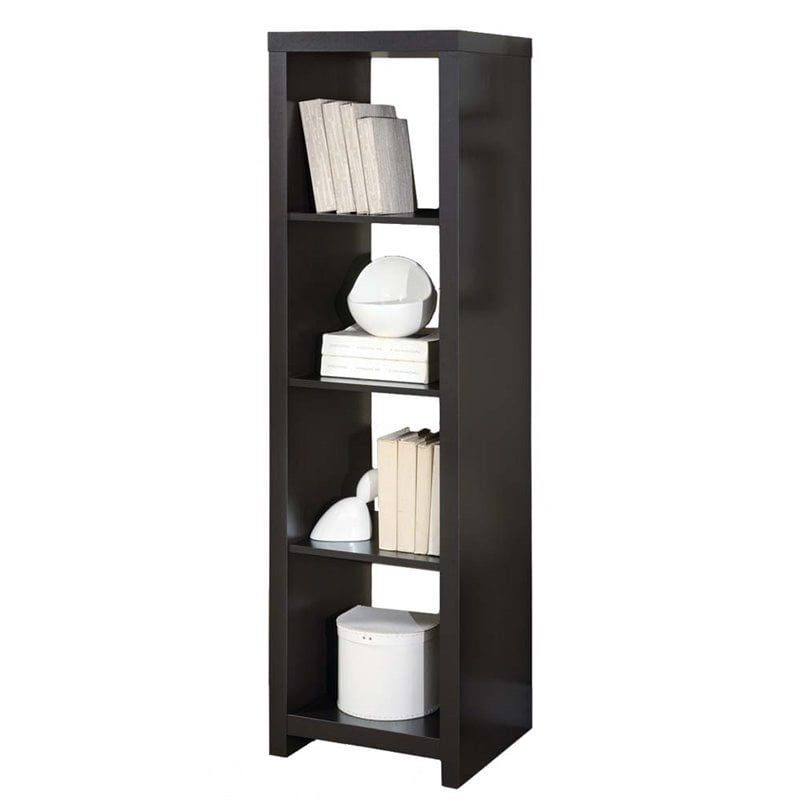 Room Divider Bookcase in Cappuccino Finish