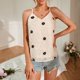 thumbnail image 5 of Moda mujer Casual primavera cuello en V pulóver estampado volante dulce y lindo tirantes blusa camiseta Tops Pompotops  qyievc1166, 5 of 7
