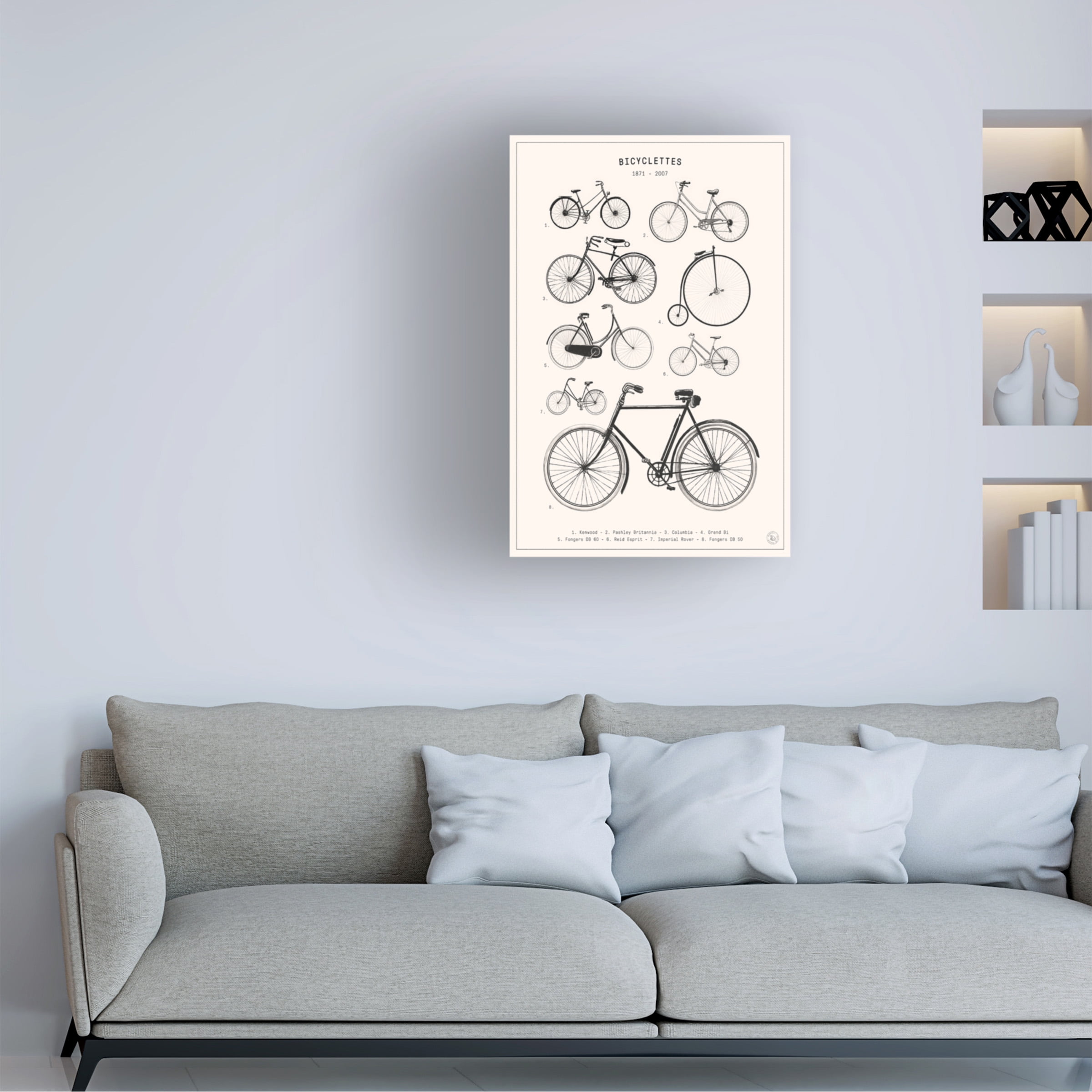 Florent Bodart 'Bicyclettes' Canvas Art