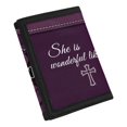 thumbnail image 2 of Chririnla Cross Quote Trifold Wallet, Polyester Fabric Foldable Slim Wallet for Kids, Outdoor Camping Daily Use, 2 of 7