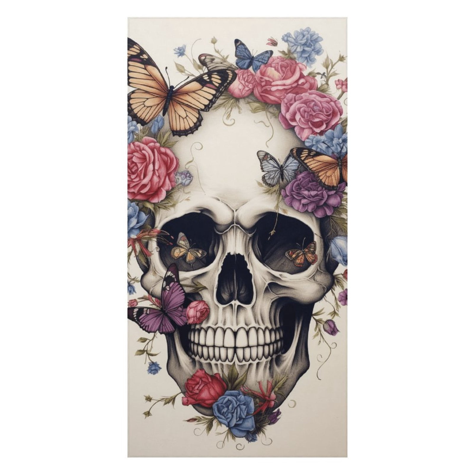 Gothic Skull Lover Oversized Beach Towel XL Pool Camping Swim Towels 32''x63'' Soft Blanket Accessories Must Vacation Necessities Adult