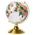 thumbnail image 3 of Miangastore Small Globe Crystal Globe Desktop Globe Decorative Rotating Globe with Base for Home, 3 of 7