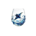 thumbnail image 2 of BiFandian Artisanal Ocean Animals Glassware, Stemless Handcrafted Marine Design Drinking Glass, Coastal Home Decor for Beach House, Kitchen Bar, Oceanside Living Gift, 2 of 7