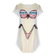 thumbnail image 2 of Fankiway Chemise de Bikini pour Femmes Couverture Manches Courtes Imprimé Bikini Mignon Robe T-Shirt Ample Robes d'Été pour Femmes Robes pour Femmes Grande Taille Liquidation, 2 of 4