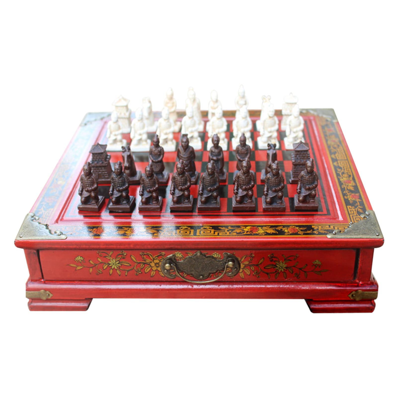 Retro Vintage Wooden Chinese Style Chess Board Table Games Set Pieces Gift US 