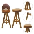 thumbnail image 2 of 2pcs 1:12 Mini House Decorations Living Room High Chair Model Wood Color, 2 of 8