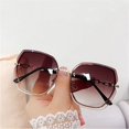 thumbnail image 1 of Luxury Brand Design Vintage Rimless Rhinestone Sunglasses Women Men Fashion Sun Glasses Oversized Sunscreen Shades, 1 of 5