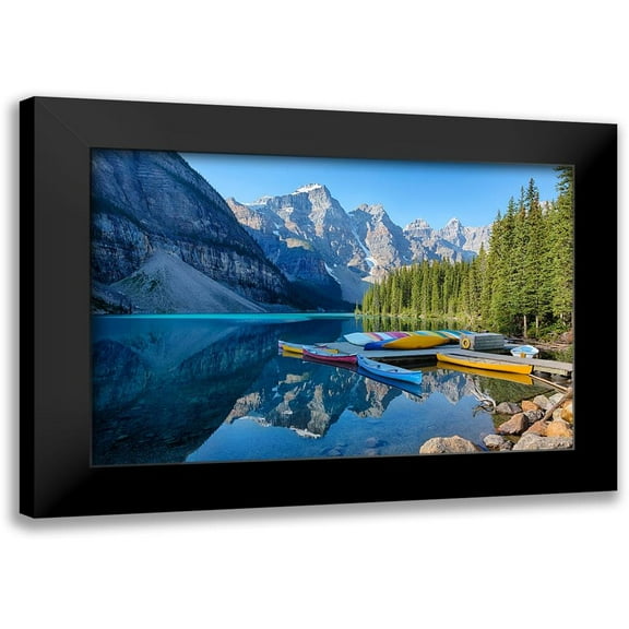 Delimont, Danita 14x11 Black Modern Framed Museum Art Print Titled - Banff Canoe Dock
