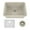 Galaxy Beige, variant on 23" x 18" Quartz Kitchen Sink, Single Bowl Sink, Drop-in Sink, Undermount Sink, Granite Kitchen Sink, Galaxy White Kitchen Sink, with Steel Grid and Basket Strainer Lexicon Platinum LP-2318-W
