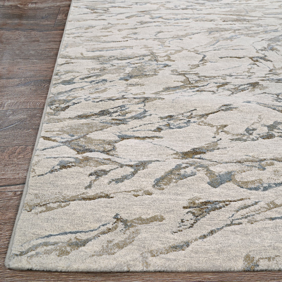 Couristan Sonnet Marbre 6'6" x 9'6" Grey and Black Indoor Area Rug