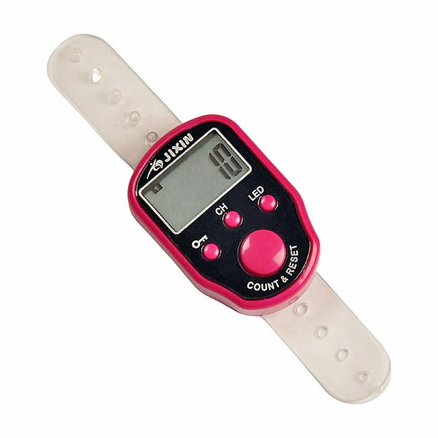 VONKY Handheld Knitting Row Counter Exquisite For Knitting Enthusiasts Environmentally Friendly Timer Rose red