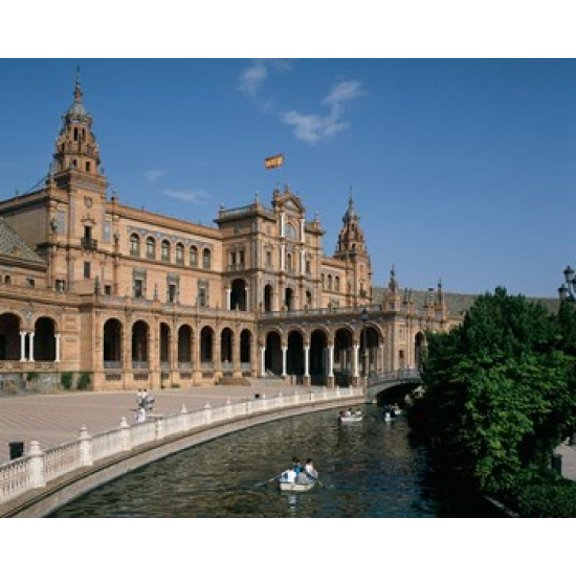 Plaza De Espana Seville Andalusia Spain Canvas Art - Paul Thompson  DanitaDelimont (20 x 16)