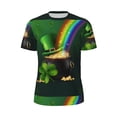 thumbnail image 5 of Wukai St. Patrick's Day4 Print Men's Short-Sleeved Mesh T-Shirt,Quick-Dry Short Sleeve Workout T-Shirt-XX-Large, 5 of 8
